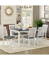Streamdale 7-Piece Dining Set with Upholstered Chairs