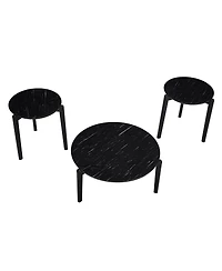 Streamdale Modern Marble-Look Coffee Table (24")