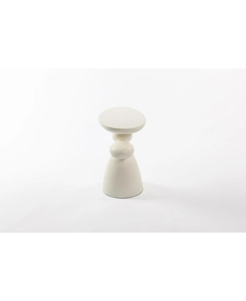 Streamdale Modern Fiberglass End Table, Minimalist Living Room Decor