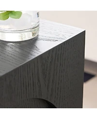 Streamdale 15.74" Square Side Table Small Coffee Table Accent Table Bedside Table for Living Room Bedroom,Black