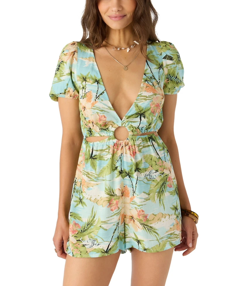 O'Neill Juniors' Morena Deep V-Neck Romper