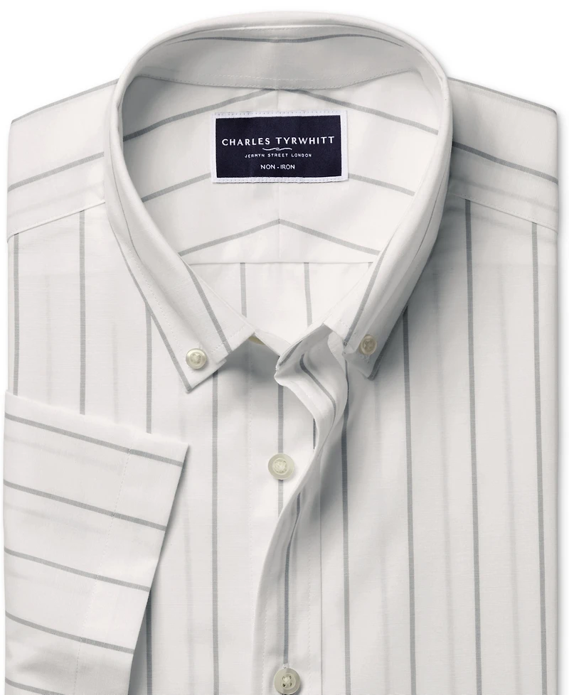 Charles Tyrwhitt Men's Stripe Poplin Shirt