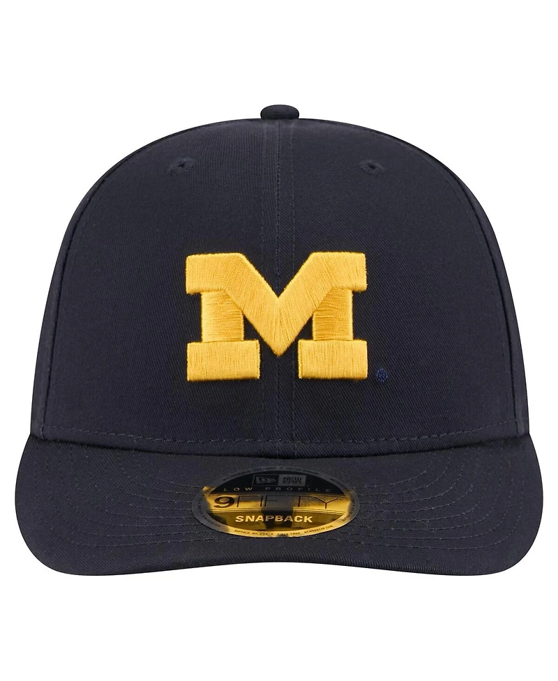 New Era Men's Navy Michigan Wolverines Low Profile 9FIFTY Snapback Hat