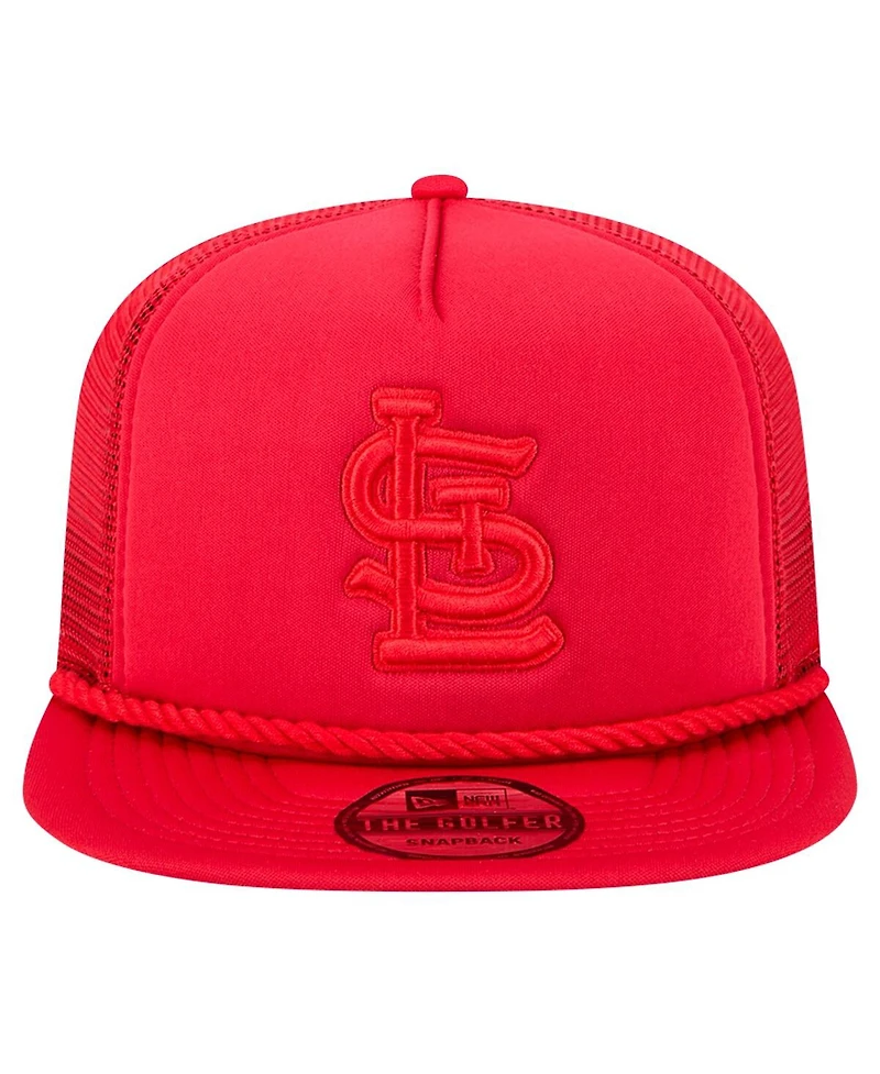 New Era Men's Red St. Louis Cardinals Tone Foam Mesh Back Golfer Snapback Hat