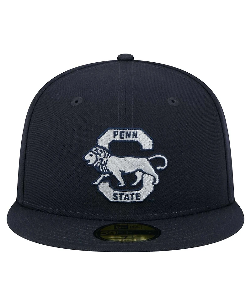 New Era Men's Navy Penn State Nittany Lions Vault 59FIFTY Fitted Hat