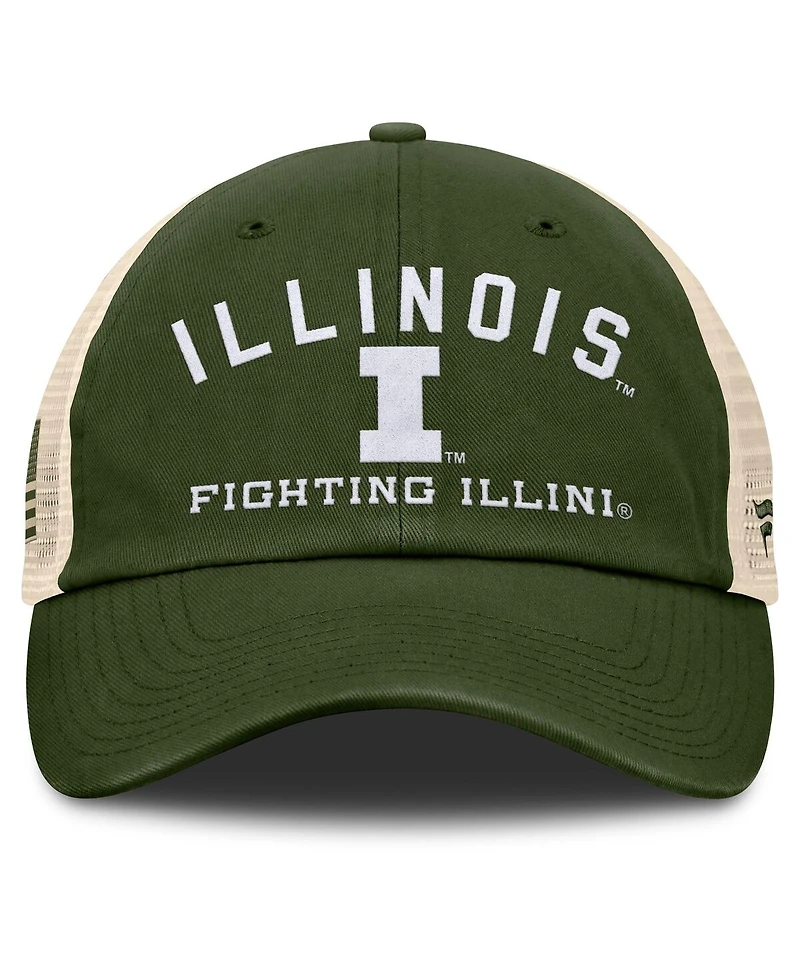 Fanatics Men's Olive Illinois Fighting Illini Oht Military Appreciation Frontier Trucker Adjustable Hat