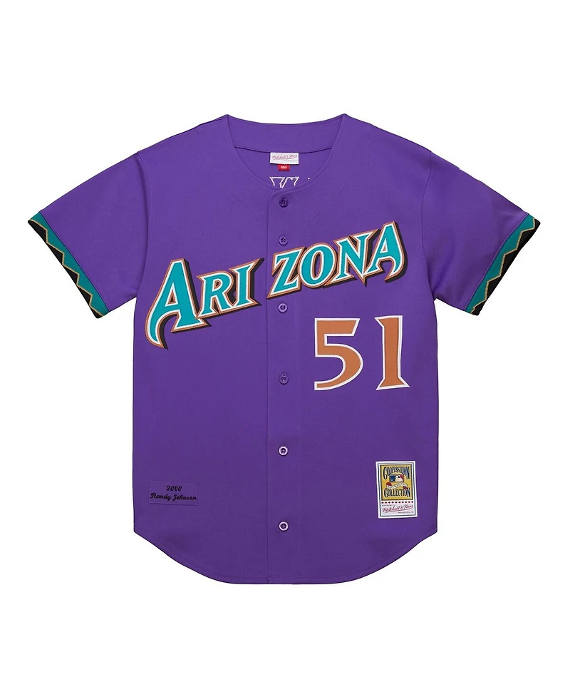 Mitchell & Ness Men's Randy Johnson Purple Arizona Diamondbacks 2000 Throwback Authentic Jersey