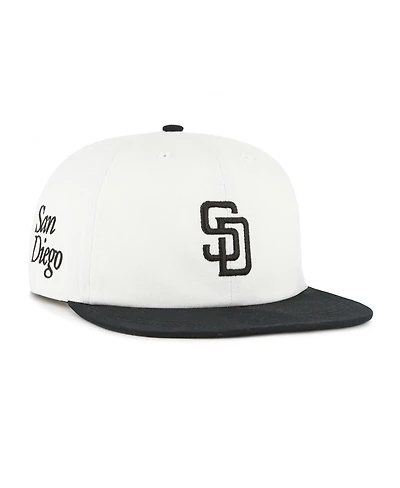 '47 Brand Men's White/Black San Diego Padres Foundation Captain Snapback Hat