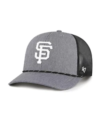 '47 Brand Men's Charcoal San Francisco Giants Carbon Rope Trucker Adjustable Hat