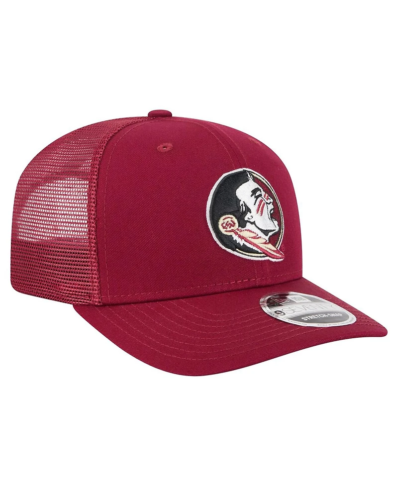New Era Men's Garnet Florida State Seminoles Primary 9SEVENTY Trucker Stretch-Snap Hat