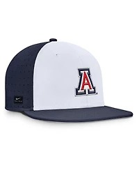 Nike Men's White/Navy Arizona Wildcats On-Field Dugout True Performance Fitted Hat