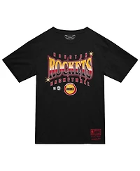 Mitchell & Ness Men's Black Houston Rockets Worldwide Collection Glow Up T-Shirt