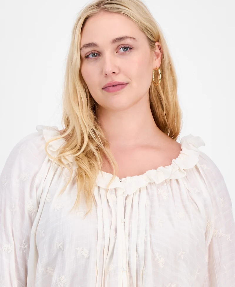 And Now This Plus Bell-Sleeve High-Low Blouse, Exclusively at Macy's