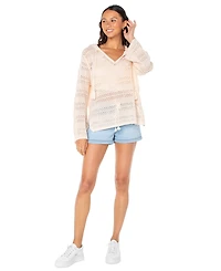 Roxy Juniors' Hippie Love Cotton-Blend Relaxed Sweater