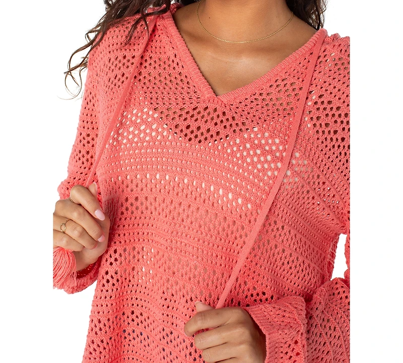 Roxy Juniors' Hippie Love Cotton-Blend Relaxed Sweater