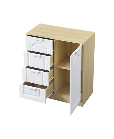Streamdale Freestanding Storage Cabinet with Adjustable Shelf and Removable Drawers