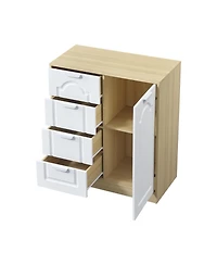 Streamdale Freestanding Storage Cabinet with Adjustable Shelf and Removable Drawers