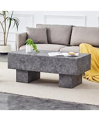 Streamdale Modern Gray Mdf Coffee Table (43.3"x21.6"x17.2")