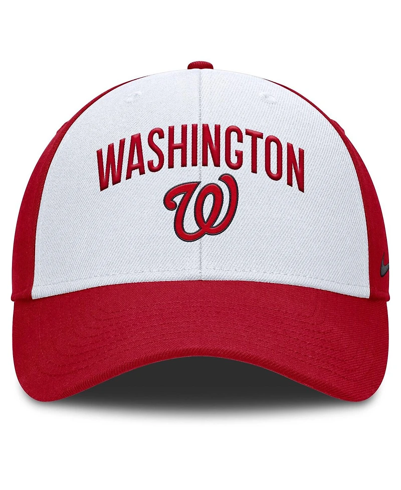 Nike Men's White/Red Washington Nationals Club Performance Adjustable Hat