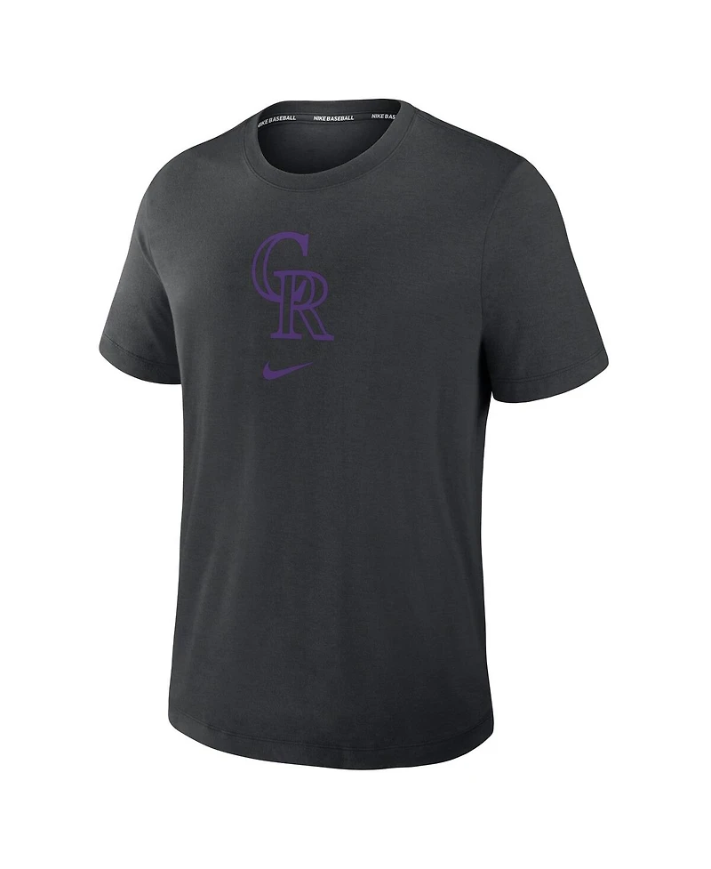 Nike Men's Black Colorado Rockies Authentic Collection Early Work Tri-Blend Performance T-Shirt