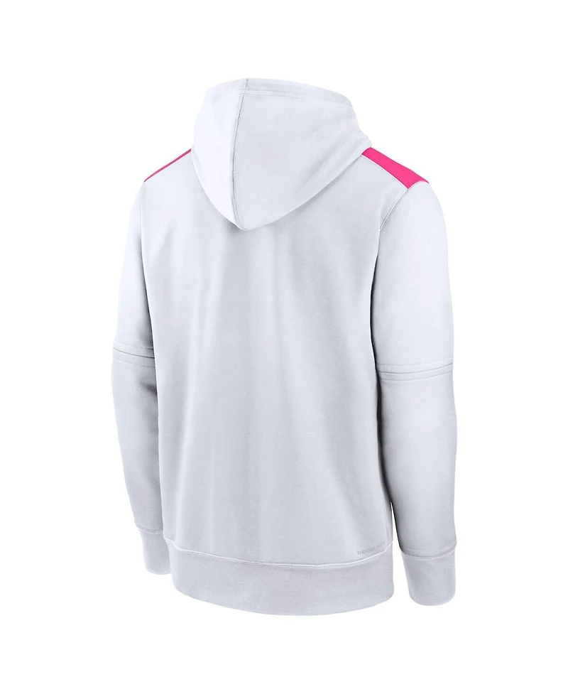 Nike Men's White San Diego Padres Authentic Collection City Connect Therma Pullover Hoodie