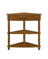 Streamdale 3-tier Wood Corner Table, Brown
