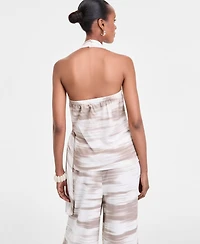 I.n.c. International Concepts Women's Printed Wrap Top, Exclusively at Macy's