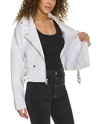 Levi's Women's Cropped Denim Moto Jacket