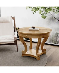 Streamdale Farmhouse Style Round End Table, Coffee Table for Home