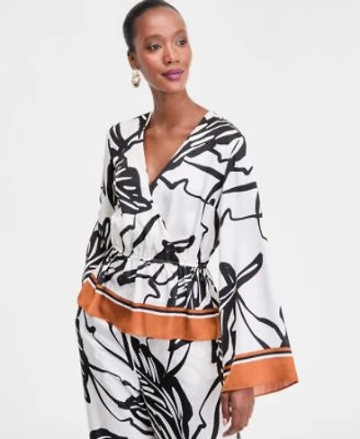 I.N.C. International Concepts Womens Printed Peplum Top P Xs 3x Exclusively At Macys