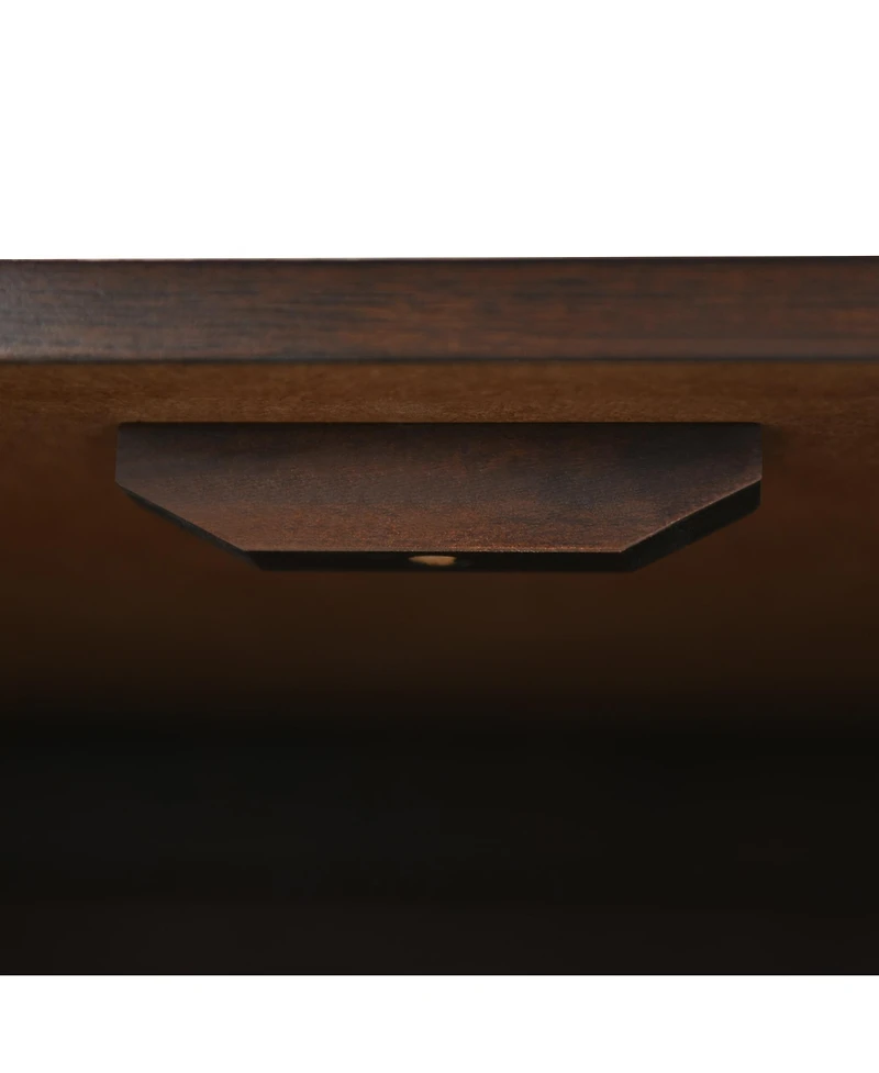 Streamdale Retro Sideboard with Adjustable Shelves and Long Handles (Espresso)
