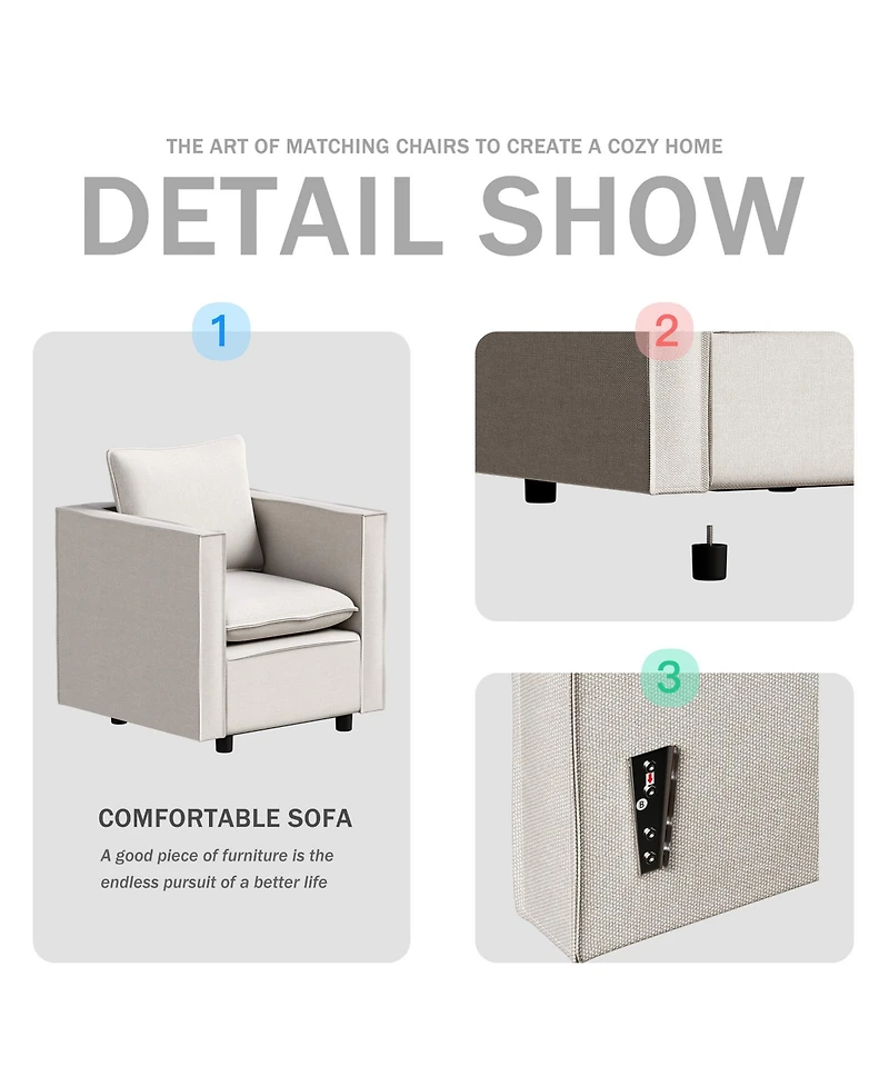 Streamdale Beige Armchairs Comfort and Style for Bedrooms, Corners