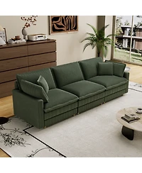Streamdale Modular Sectional Sofa, Deep Seat, 4 Pillows, Modern L-Shape