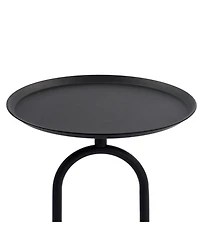 Streamdale Metal End Table, Round Side Table, Small Coffee Table for Living Room
