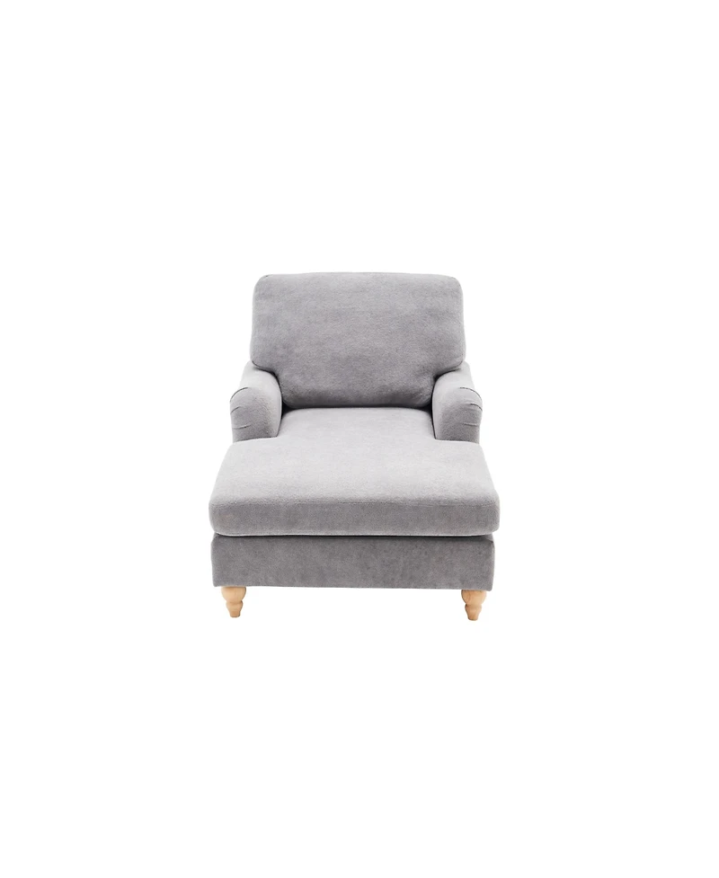 Streamdale Modern Mid-Century Indoor Oversized Chaise Lounger Comfort Sleeper Sofa with Soild Wood Legs