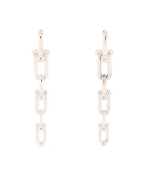 Pre-Owned Tiffany & Co. HardWear Triple Graduated Link Earrings Sterling Silver
