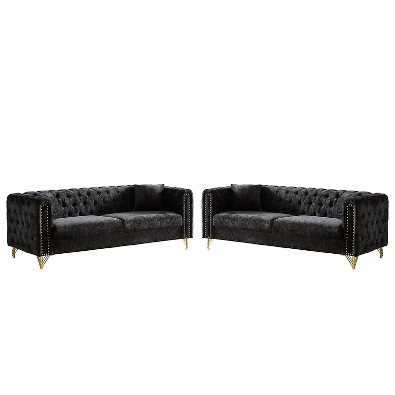 Streamdale Stylish Modern Pull Buckle Design Sofa