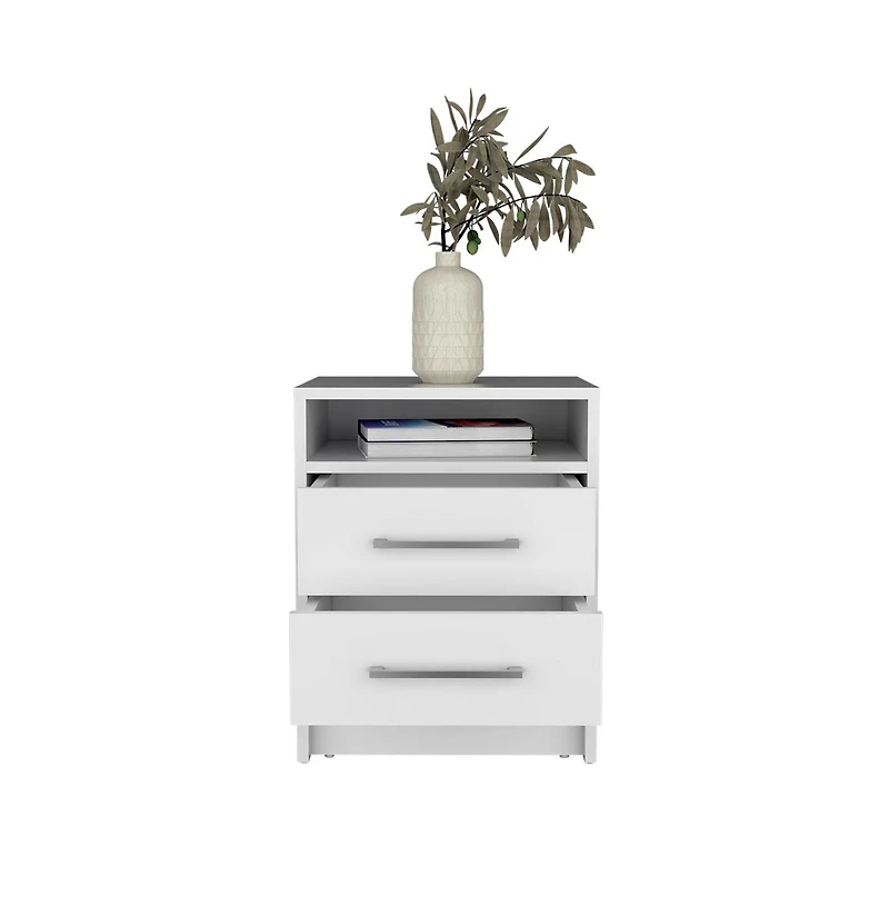 Nightstand Cartiz, Two Drawers, Finish