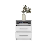 Nightstand Cartiz, Two Drawers, Finish
