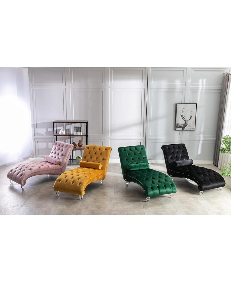 Streamdale Furniture Leisure Concubine Sofa with Acrylic Feet