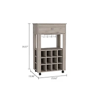 Streamdale Ambler 1-Drawer 12-Bottle Wine Cabinet Light