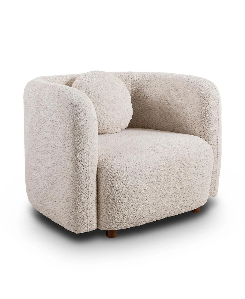 Streamdale Japandi Style Boucle Sofa Chair for Living Room