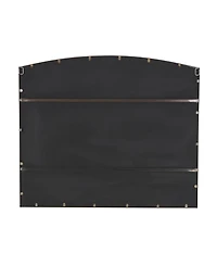 Rosemary Lane 34" Metal Arched Window Pane Inspired Room Wall Mirror with Black Frame