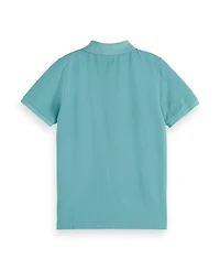Scotch & Soda Little and Big Boys Garment Dyed Pique Polo Shirt