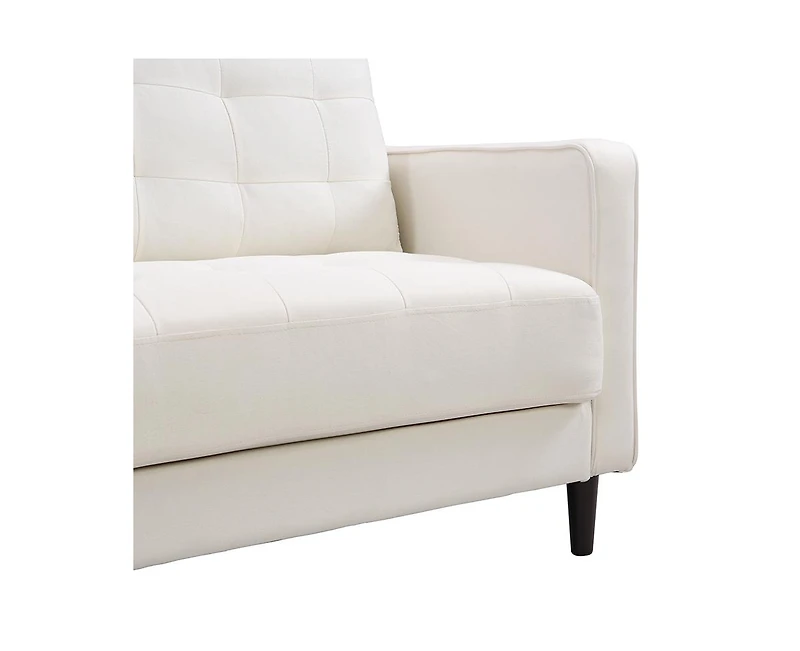Streamdale 3-Seater High Resilience Modern Sofa, Wooden Frame Beige