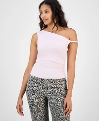Madden Girl Juniors' Twisted-Strap Asymmetrical Top