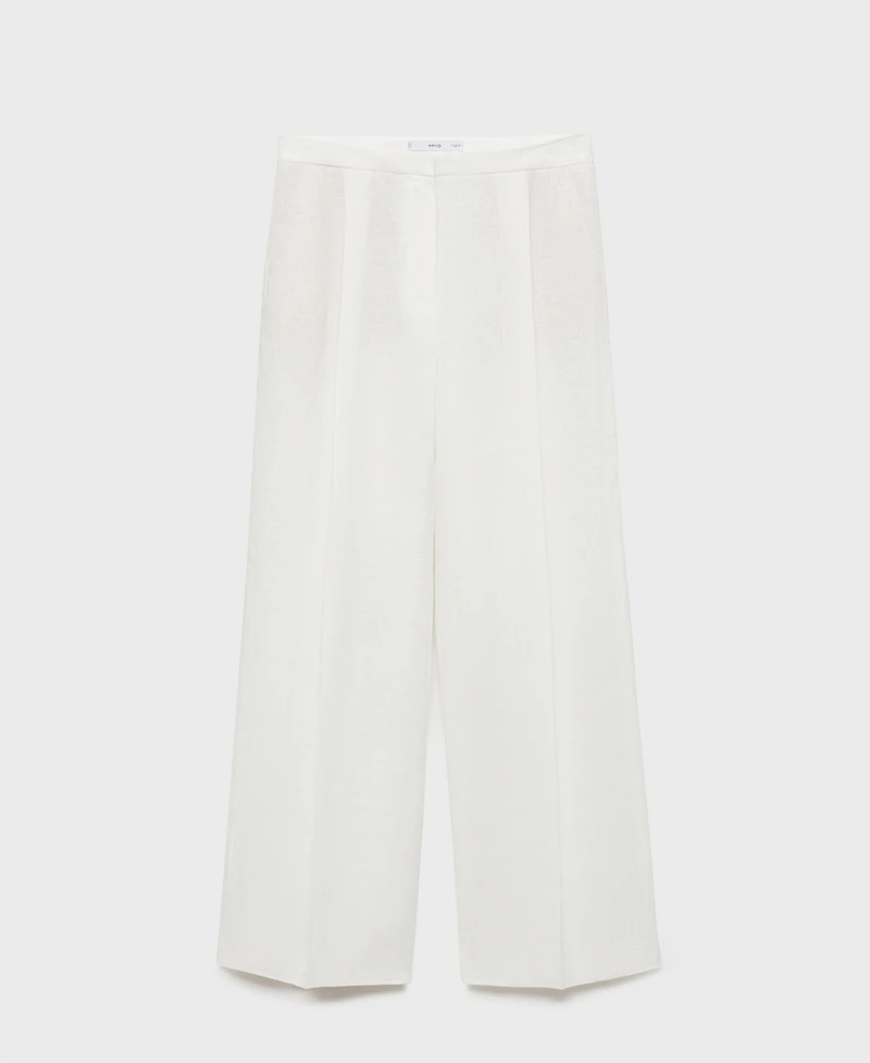 Mango Women's Straight-Fit Linen Suit Pants
