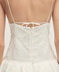 Mango Women's Balloon-Effect Textured Dress