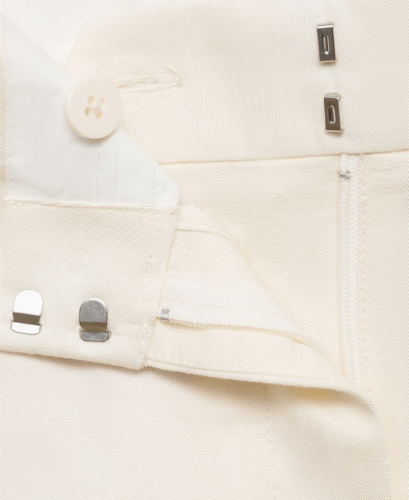 Mango Women's Linen-Blend Suit Bermuda Shorts