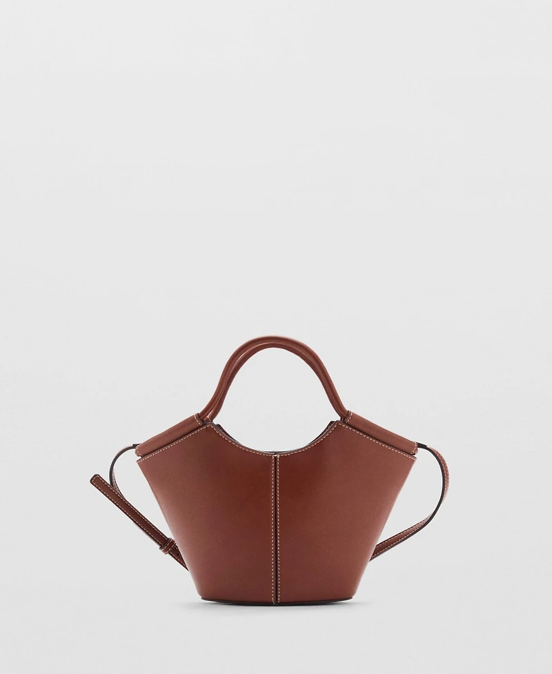 Mango Women's Mini Shopper-Style Shoulder Bag
